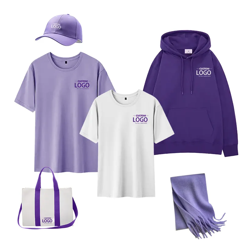 OEM Impresión de logotipo personalizado de publicidad ropa de trabajo corporativa uniforme barato artículos de regalo promocional camiseta con capucha gorra conjuntos para negocios