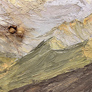 Hand Painted Oil Painting Mountains And Fields Textured Abstract Art 3D Effect Living Room Decorative Hanging Wall Art - Product Image 1
