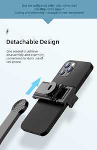 Gậy tự sướng điện thoại di động đa năng nhỏ gọn C01, tích hợp chân máy, điều khiển từ xa không dây, có thể kéo dài, tương thích với iPhone/Android - Product Image 4