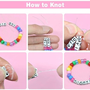 <span class=keywords><strong>Kit</strong></span> de fabrication de bracelets en céramique de vente chaude perles de charme de lettre chaîne élastique pour la création de bijoux et de bracelets - Product Image 4