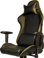 Chaise de Gaming DDP Prix Économique Noire et Jaune Scorpion 2D Pivotante Inclinable avec Relevage à Gaz pour Ordinateur et Bureau
