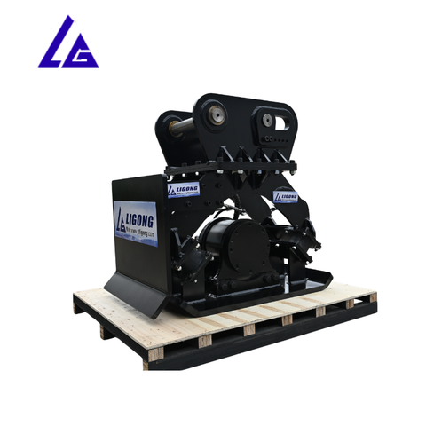 Excavator Hydraulic Vibration Plate Compactor with Side Grading Plate for Leveling