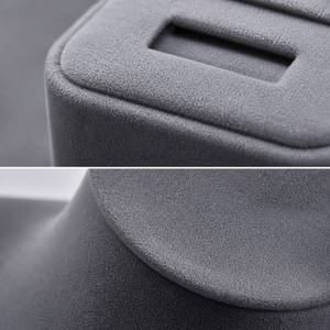 Plateaux de présentation de bijoux WEIMEI personnalisés en daim gris combiné pour colliers, boucles d'oreilles, bagues, bracelets, ensemble de présentoirs à bijoux - Product Image 2