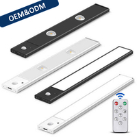 Lampe de nuit moderne à détecteur de mouvement, rechargeable USB Type C, éclairage LED pour armoire de cuisine, télécommande