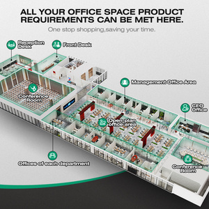 Sang trọng Điều Hành Văn phòng bàn L hình CEO máy tính bàn gỗ nội thất văn phòng thiết kế hiện đại quản lý văn phòng bàn và ghế Bộ - Product Image 6