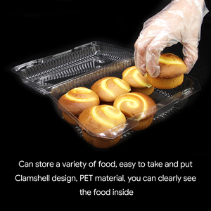 Tùy chỉnh dùng một lần rõ ràng Pet nhựa vỏ sò <span class=keywords><strong>container</strong></span> thực phẩm gấp hình chữ nhật cổ điển bảo quản - Product Image 4