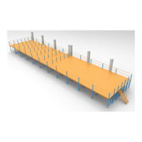 Étagère de mezzanine robuste en acier à 5 niveaux, protection contre la corrosion, plancher en acier massif, assemblage par vis, poli