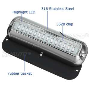 Lumière de bateau 42 LED, éclairage marin sous-marin, éclairage de transom, boîtier en acier inoxydable, étanche IP68, montage en surface - Product Image 3