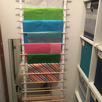 Support mural pour rouleaux de vinyle, support pour rouleaux de vinyle, coton, bois, chevilles, porte-serviettes, rangement