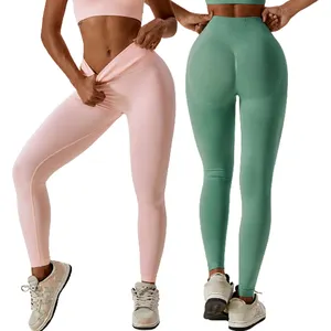 Juk Custom Modieuze Outdoor Hardloop Naadloze Butt Lifting Hoge Taille Panty Leggings Pare Mujer Workout Broek Voor Vrouwen