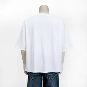 Streetwear Katoen Zwaargewicht Custom Dtg Print T-Shirt Mannen Boxy Cropped T-Shirt