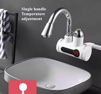 Robinet d'eau chaude électrique à affichage numérique LED de haute qualité robinet de cuisine monotrou vanne en céramique