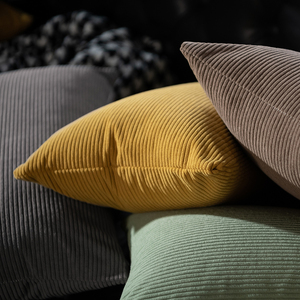 Housses de coussin décoratives rayées douces en polyester 100% solide, 18*18 pouces, <span class=keywords><strong>pour</strong></span> canapé, salon - Product Image 5