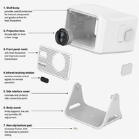 Projecteur LCD JUNUO HY320MAX 1080P Android 14 400 ANSI Lumens Correction automatique de la distorsion trapézoïdale Haut-parleur 5W Rotatif à 180° Projecteur portable