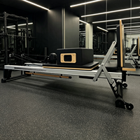 Reformer de Pilates Premium con Marco Blanco y Ruedas para Equipos de Pilates, Programas Completos