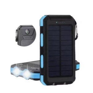 Batterie externe portable rechargeable 10000 mAh double USB étanche à énergie solaire, batterie au lithium polymère - Product Image 2