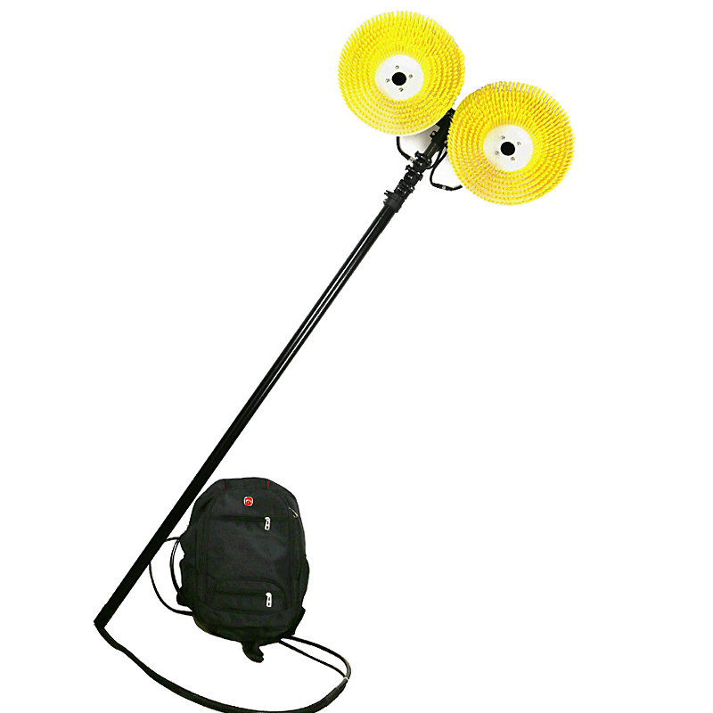 Solar Panel Cleaning Brush 5.5m Dual Head Automatic Rotating