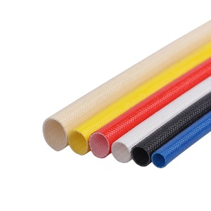 <span class=keywords><strong>Manchon</strong></span> de câble en fibre de verre en caoutchouc de silicone haute température personnalisé 10mm de diamètre intérieur Gaine d'isolation thermique flexible - Product Image 4