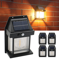 Petite Lampe Murale Solaire Rétro, Économe en Énergie, Étanche avec Détecteur de Mouvement, Ampoule LED pour Maison et Garage, Éclairage Solaire