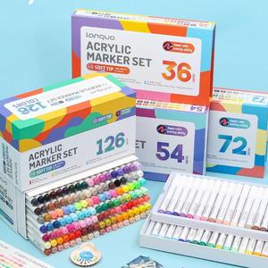 2026 Nieuwe Languo Acrylmarkers 126 Mengbare Kleuren Cadeaudoos Niet-toxisch Duurzaam Studenten Bulk Kunstbenodigdheden - Product Image 4