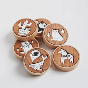 Creative Cartoon Pattern Natural Wood <b>Bottle</b> Opener Magnetic Fridge Decoration Beer <b>Bottle</b> Opener Souvenirs Gift - Product Image 3