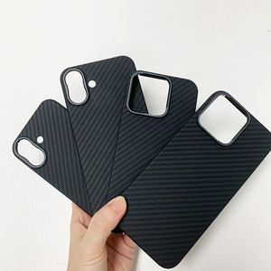 Étui de téléphone portable inhabituel en fibre d'aramide de luxe noir mat OEM pour iPhone 16 Pro Max étui en fibre de carbone 15 - Product Image 2