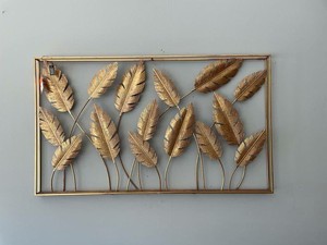 Décoration murale de qualité export 100 % garantie, style luxueux avec finition dorée et motif feuille, pour la décoration murale. - Product Image 5