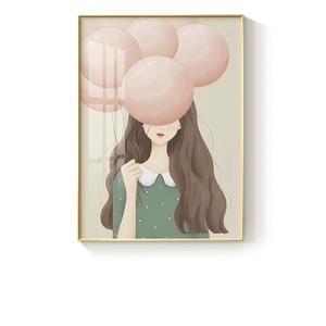 Peinture encadrée flottante de haute qualité, décoration murale, <span class=keywords><strong>tableau</strong></span> à suspendre dans un style féminin - Product Image 6