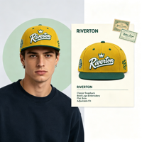 Casquette ajustable avec broderie 3D, visière plate structurée, jaune et verte bicolore, casquette snapback pour hommes et femmes, streetwear