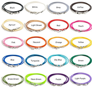 Collier coloré cordon ciré <span class=keywords><strong>corde</strong></span> bricolage pendentif accrocher <span class=keywords><strong>corde</strong></span> avec fermoir à griffe de homard - Product Image 3