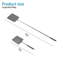Raquette à mouches télescopique 34-82 cm, manche extensible en acier inoxydable, largeur 12 cm, pour intérieur, extérieur, cuisine, camping, vente en gros, OEM