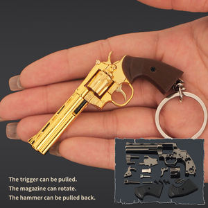 मिनी रिवॉल्वर 7 सेमी मिश्र धातु कोला पाइथन छोटे बंदूक पेंडेंट चांदी खिलौना बंदूक नई मॉडल कीचेन - Product Image 5