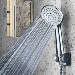 Ensemble de douche à main en plastique chromé poli, design moderne, haute pression, trois pièces, avec valve en céramique et jet pluie, pour <span class=keywords><strong>appartement</strong></span> - Product Image 5
