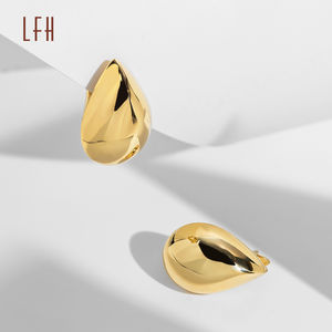 Pendientes de Oro Puro de 18K, Pendientes de Oro Real de 18k con Forma de Gota de Agua, Pendientes al por Mayor, Joyería de Oro Saudí, Pendientes de 18k Empeñables - Product Image 6
