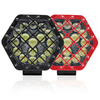 Projecteur de travail hexagonal, éclairage hors route, 48W, LED, feux de route, 16 LED, feu antibrouillard, éclairage de bateau, pour camion, tracteur, VTT, 4x4