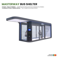 Abri de bus intelligent climatisé sur mesure avec affichage numérique et recharge sans fil pour les transports publics