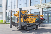 Foreuse pneumatique de grande taille 350M pour puits d'eau, sur chenilles, moteur diesel Shandong Hengwang, marteau de forage DTH, moteur Yuchai