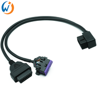 Reemplazo para Volkswagen Toyota OBDII Cable, para Audi Toyota OBD 2 Cable, OBD II extensión Y Splitter Cable para Audi VW Toyota