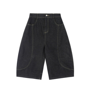 Produttore di Logo personalizzato Vintage di alta qualità dei pesi massimi larghi <span class=keywords><strong>italiani</strong></span> Raw gamba larga giapponese cimosa <span class=keywords><strong>Jeans</strong></span> Short per gli uomini - Product Image 1