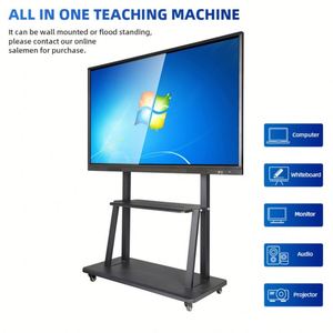 86 Inch Interactive Electronic <b>Whiteboard</b> 20-Point Touch Screen 4K UHD Resolution Android OS Metal Frame School Use Stand - Product Image 3