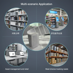 แท็กอิเล็กทรอนิกส์แบบพาสซีฟ RFID ที่ยืดหยุ่นได้, แท็กแบบมีกาวในตัวสำหรับการตรวจจับระยะไกล, คลังสินค้า, หนังสือ, เสื้อผ้า, สินค้าคงคลัง - Product Image 5