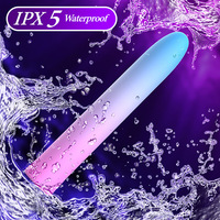 Vibrateur baguette de 7 pouces avec aspiration magnétique, design dégradé de couleur, étanche IPX5, bruit de 50 dB, jouet pour adultes pour femmes