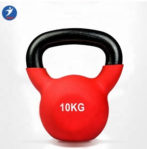 China Hot Sale Cast Iron Kettle Bell Neoprene Vinyl Cover <strong>10kg</strong> Rubber <strong>Kettlebell</strong> - Product Image 2