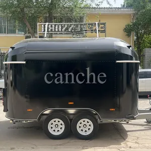Carrito de Comida Rápida Estándar Alemán para Pizza y Tacos, Remolque Móvil de Comida para Exteriores - Product Image 4