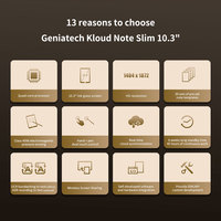 Geniatech knote note ince 10.3 Eink dijital not defteri göz koruma mürekkep cam ekran