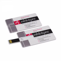 Memoria USB al por Mayor, Personalizable con Logotipo, 2GB 4GB 8GB 16GB 32GB, Unidad Flash USB con Formato de Tarjeta de Visita