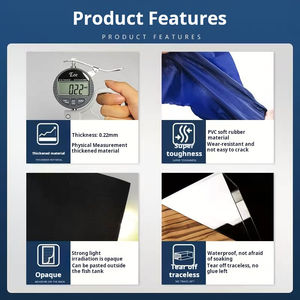 自己接着性の黒いガラスタンク底ステッカー環境に優しいプラスチック水槽背景装飾風景壁紙 - Product Image 4