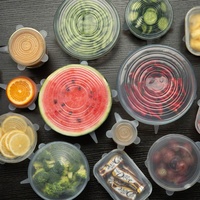 6 pièces couvercles extensibles en Silicone réutilisables hermétiques résistant à la chaleur stockage des aliments couvre plusieurs tailles pour garder la cuisine fraîche