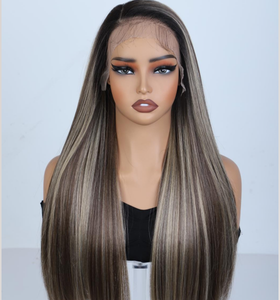 Pelucas de Cabello Humano con Frente de Encaje de Diamantes, Cabello Virgen Europeo 100%, Pre-Desplumado, Línea de Cabello Natural, HD, Longitud Media para Mujeres - Product Image 5