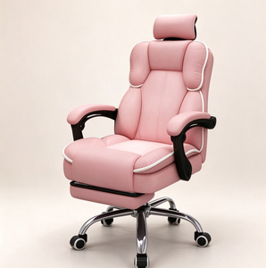 Silla de Oficina Ergonómica Moderna de Malla Ejecutiva, Silla de Juego Giratoria de Cuero PU con Respaldo Alto y Reposacabezas Ajustable para Oficina en Casa - Product Image 4